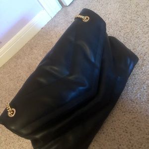 Square gold chain handbag